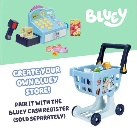 BLUEY - NWT Kids Shopping Cart Toy - Picture 5 of 7